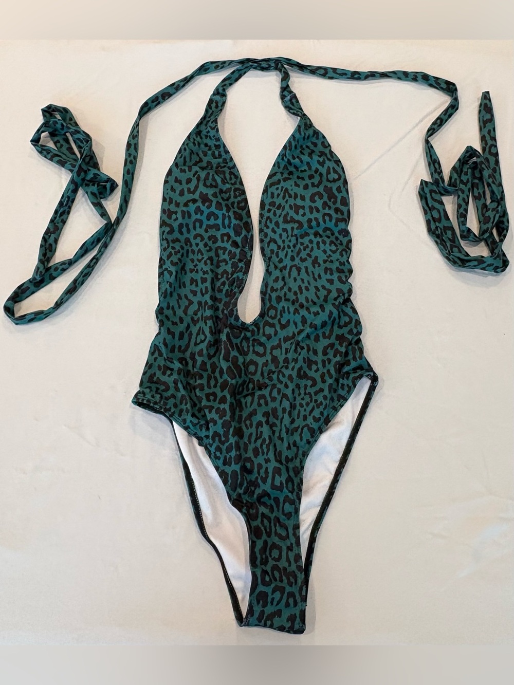 NWT Leopard-Print One-Piece Swimsuit
